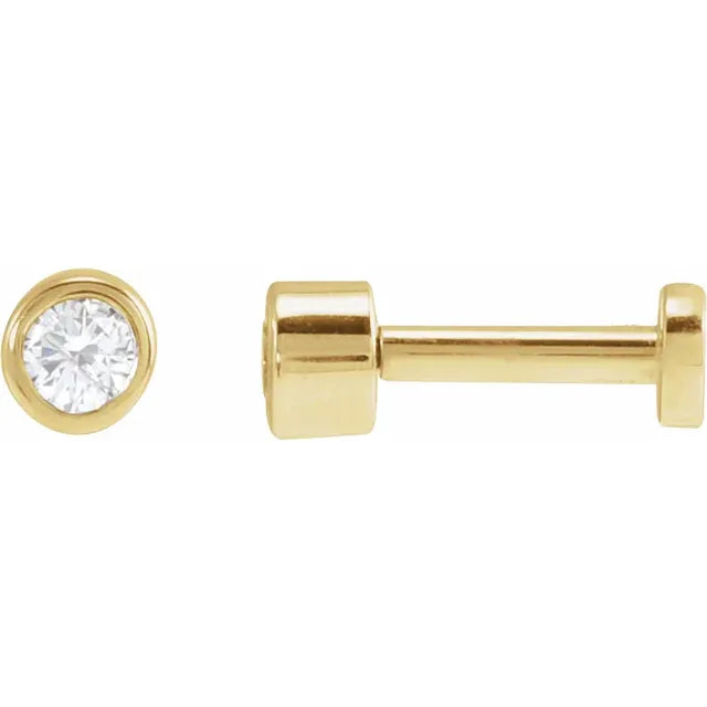 Diamond Flat back Earrings (single)