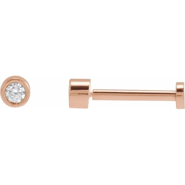 Diamond Flat back Earrings (single)