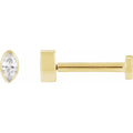 Marquise Diamond Flat Back Earring (single)