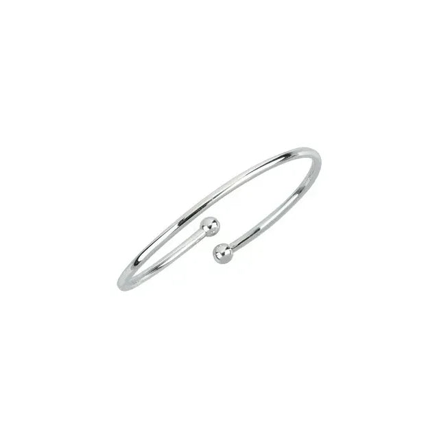 Sterling Silver Bead Bangle