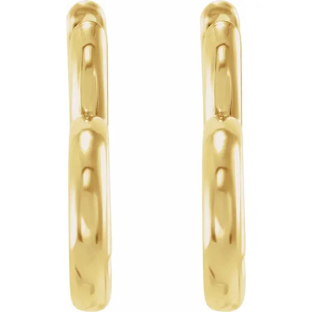 Heart Shaped Huggie Earrings