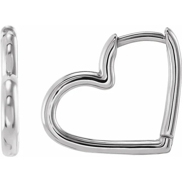 Heart Shaped Huggie Earrings
