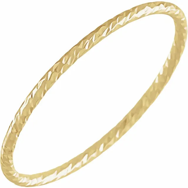 Stackable Textured Band Ring