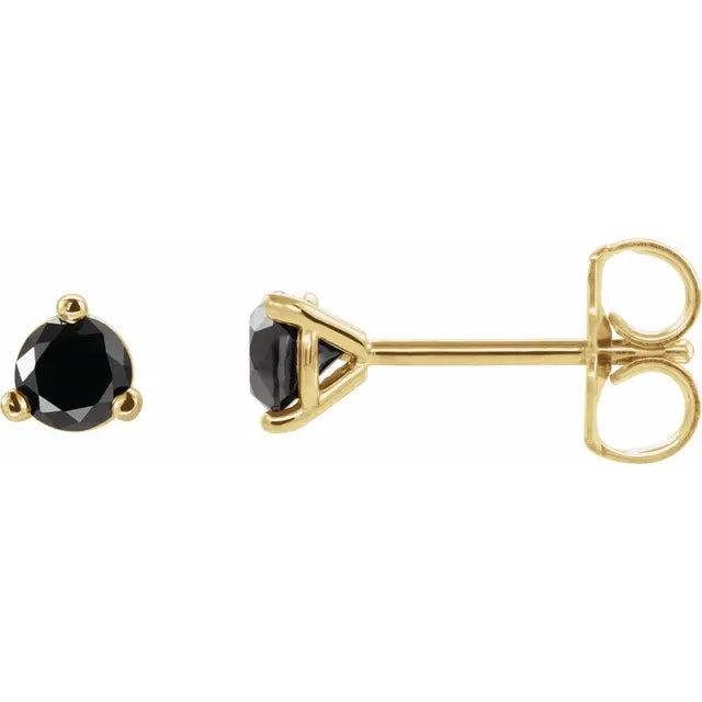 Black Diamond Stud Earrings