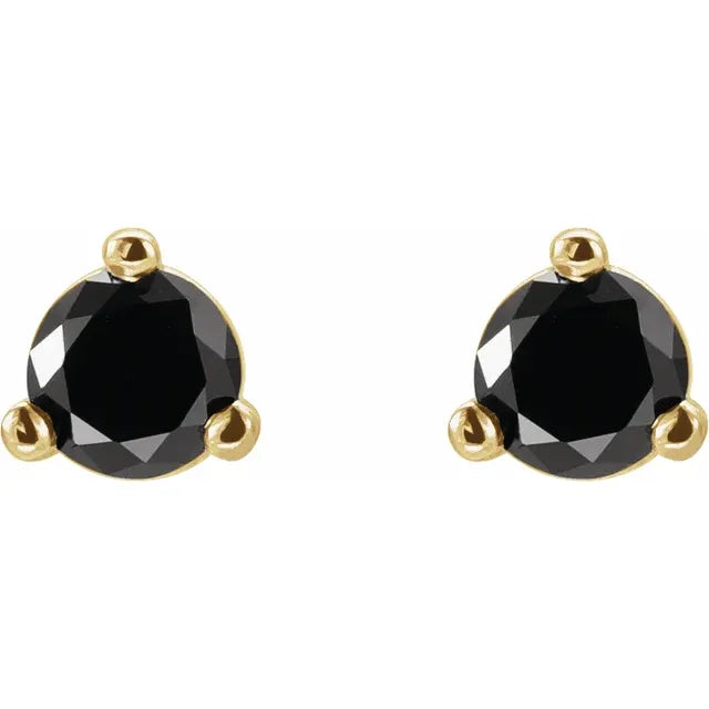 Black Diamond Stud Earrings