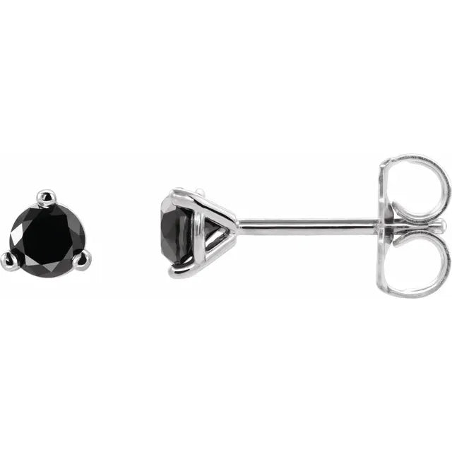 Black Diamond Stud Earrings
