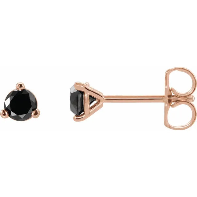 Black Diamond Stud Earrings