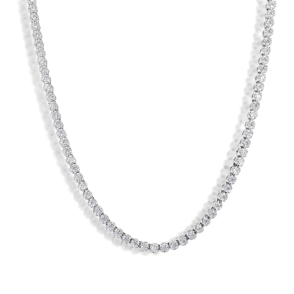 Sterling silver and Moissanite Tennis Necklace