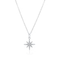 Sterling Silver Moissanite North Star Necklace