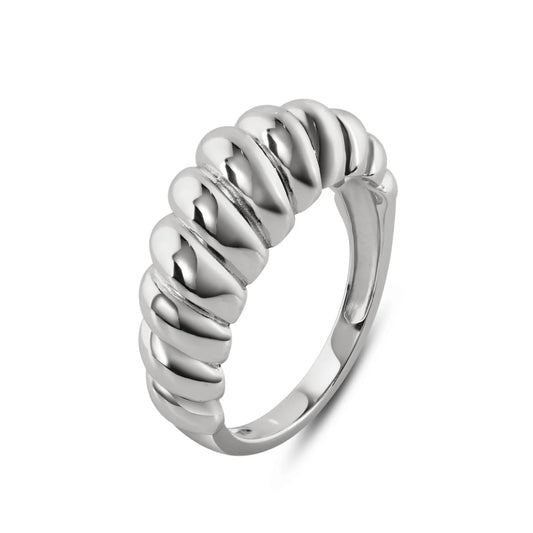 Sterling Silver Croissant Design Ring