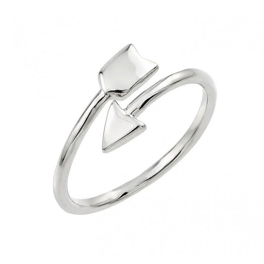 Sterling Silver Warped Arrow Ring