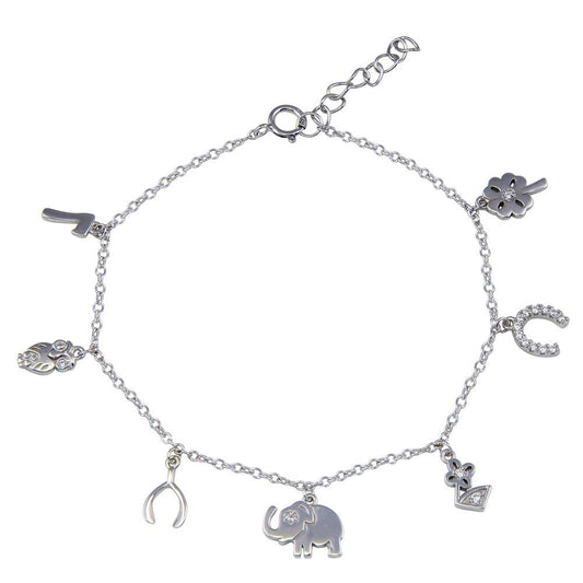Sterling Silver Lucky Charm Bracelet