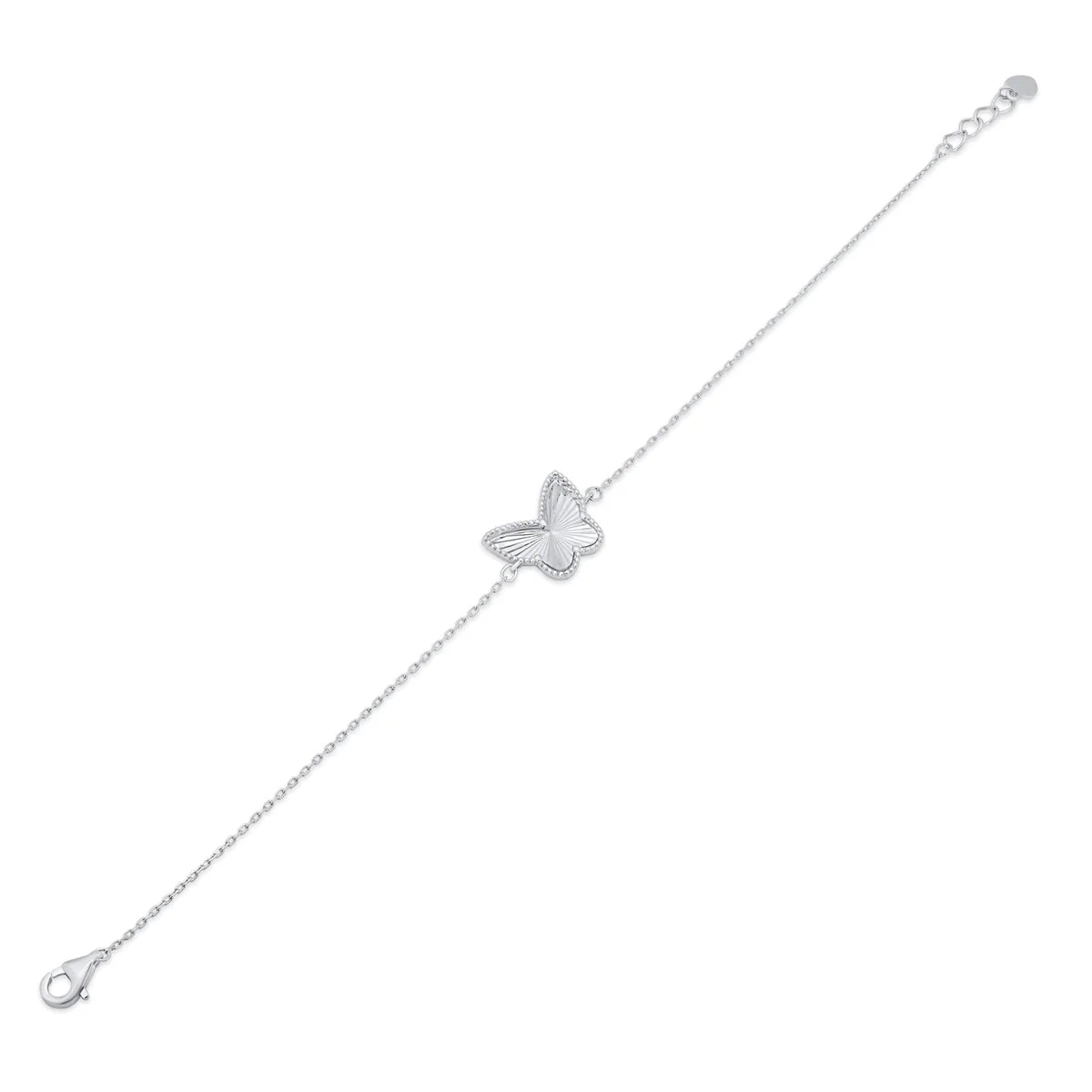 Sterling Silver Sparkling Butterfly Bracelet