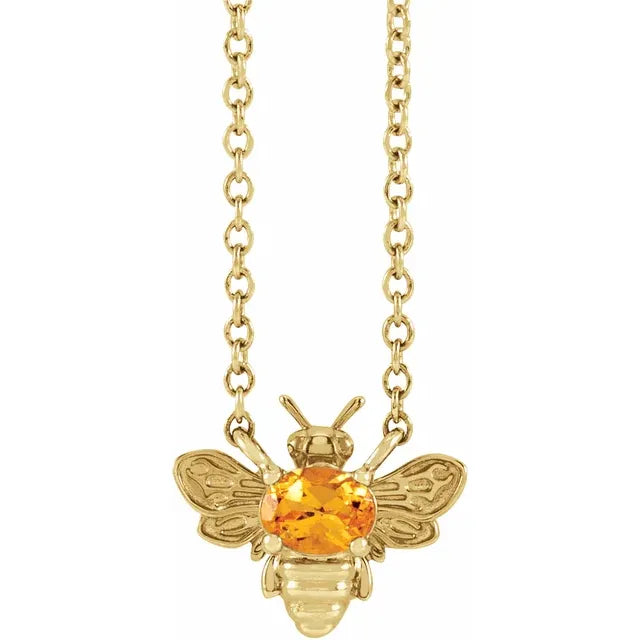 Bumblebee Gemstone Necklace