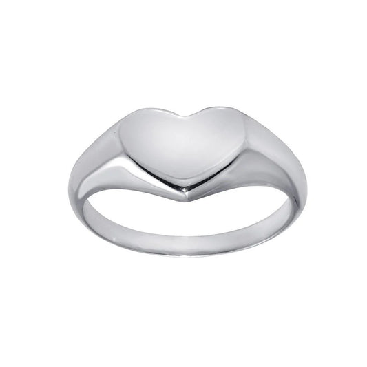 Sterling Silver Heart Signet Ring