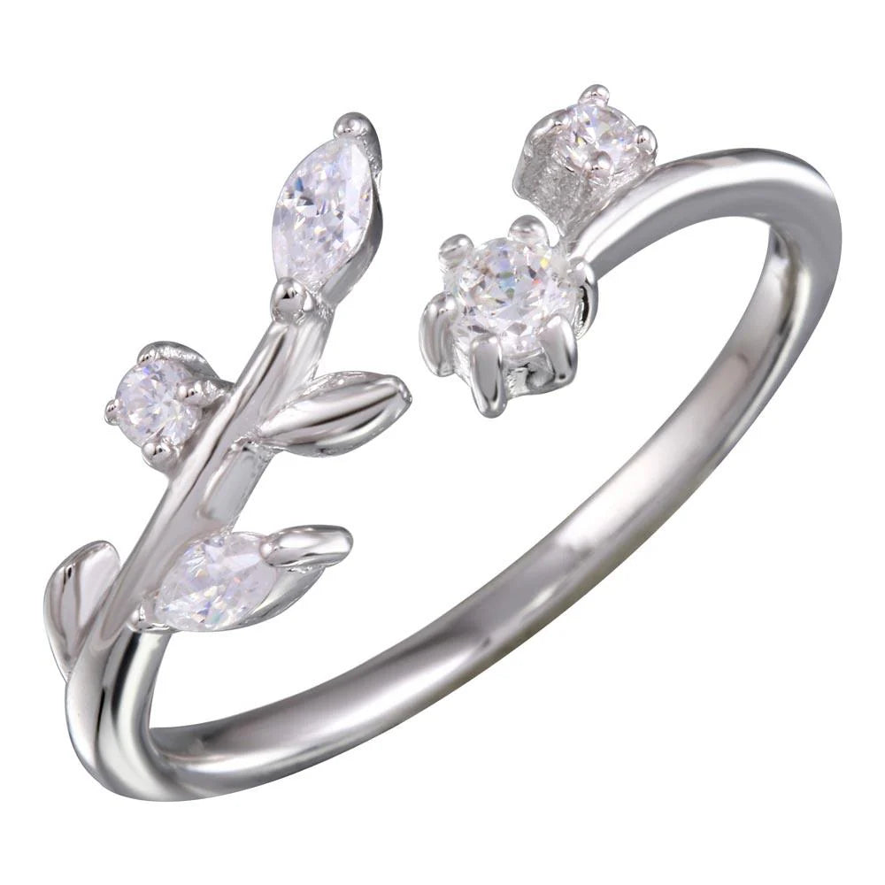 Sterling Silver Stem Ring