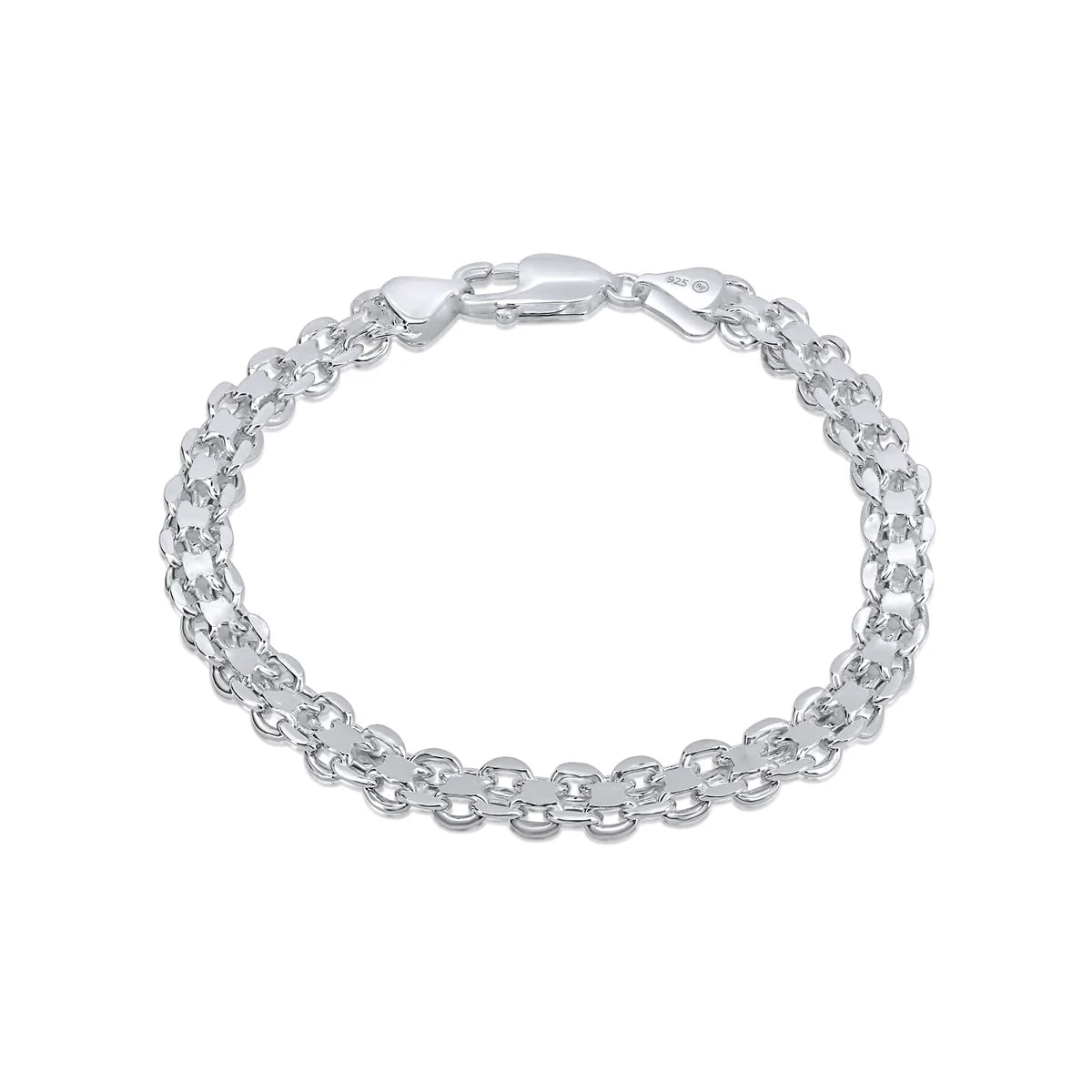 Sterling silver Double Link Bracelet