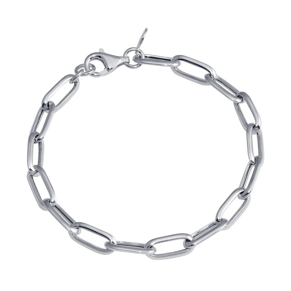 Sterling Silver Paperclip link bracelet