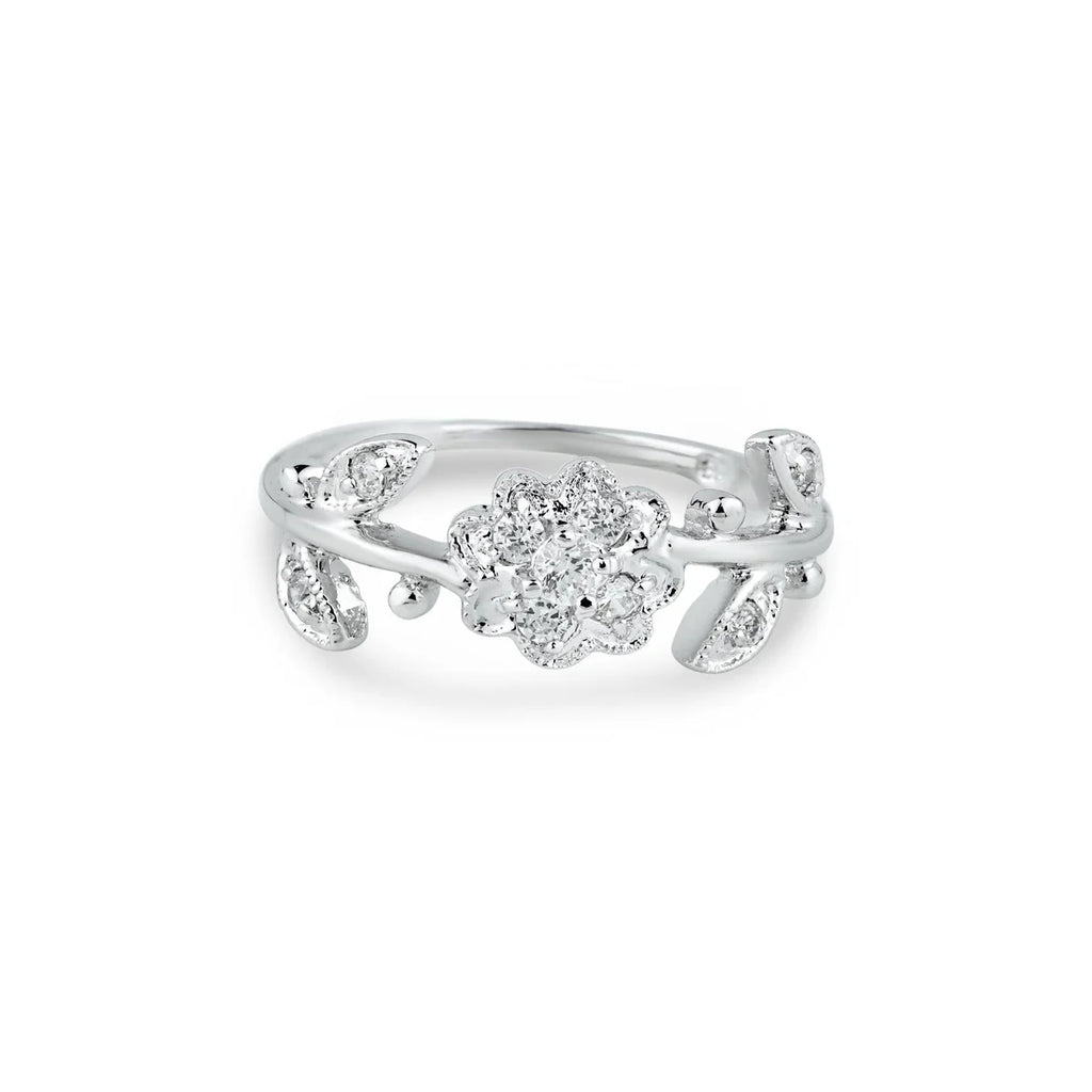 Sterling Silver Floral Ring