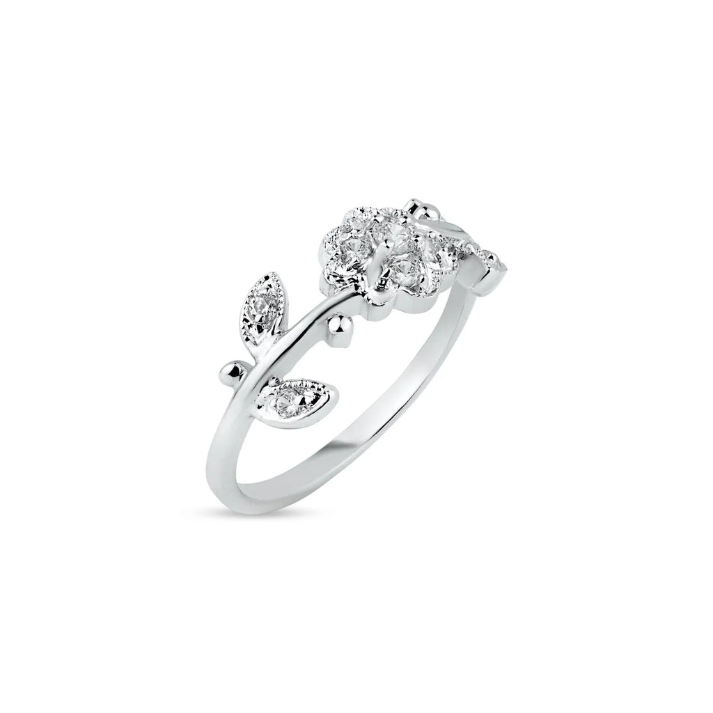 Sterling Silver Floral Ring
