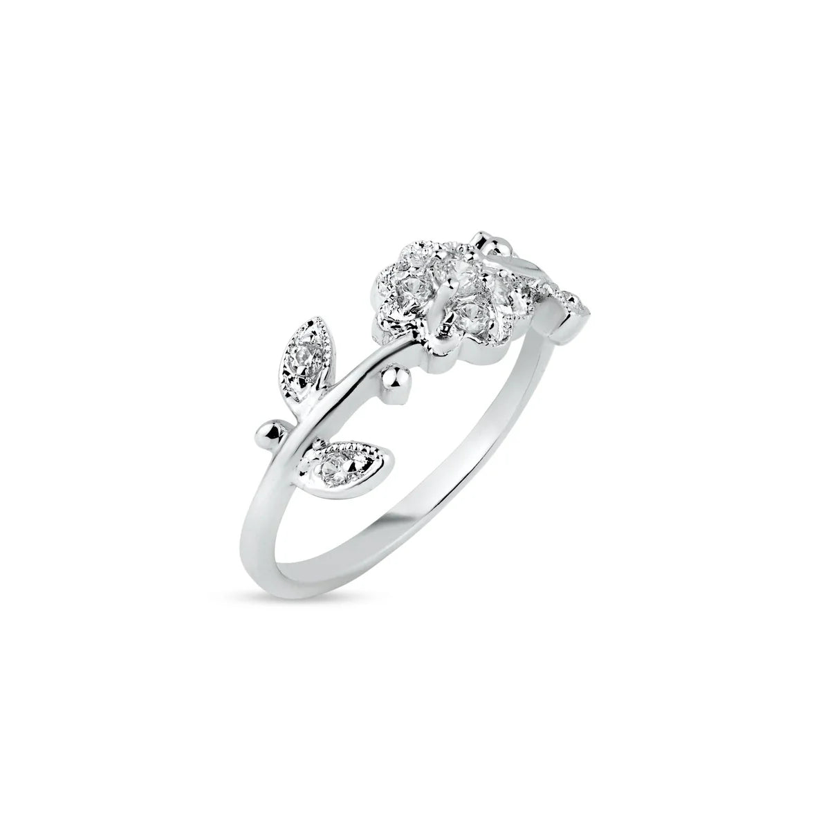 Sterling Silver Floral Ring
