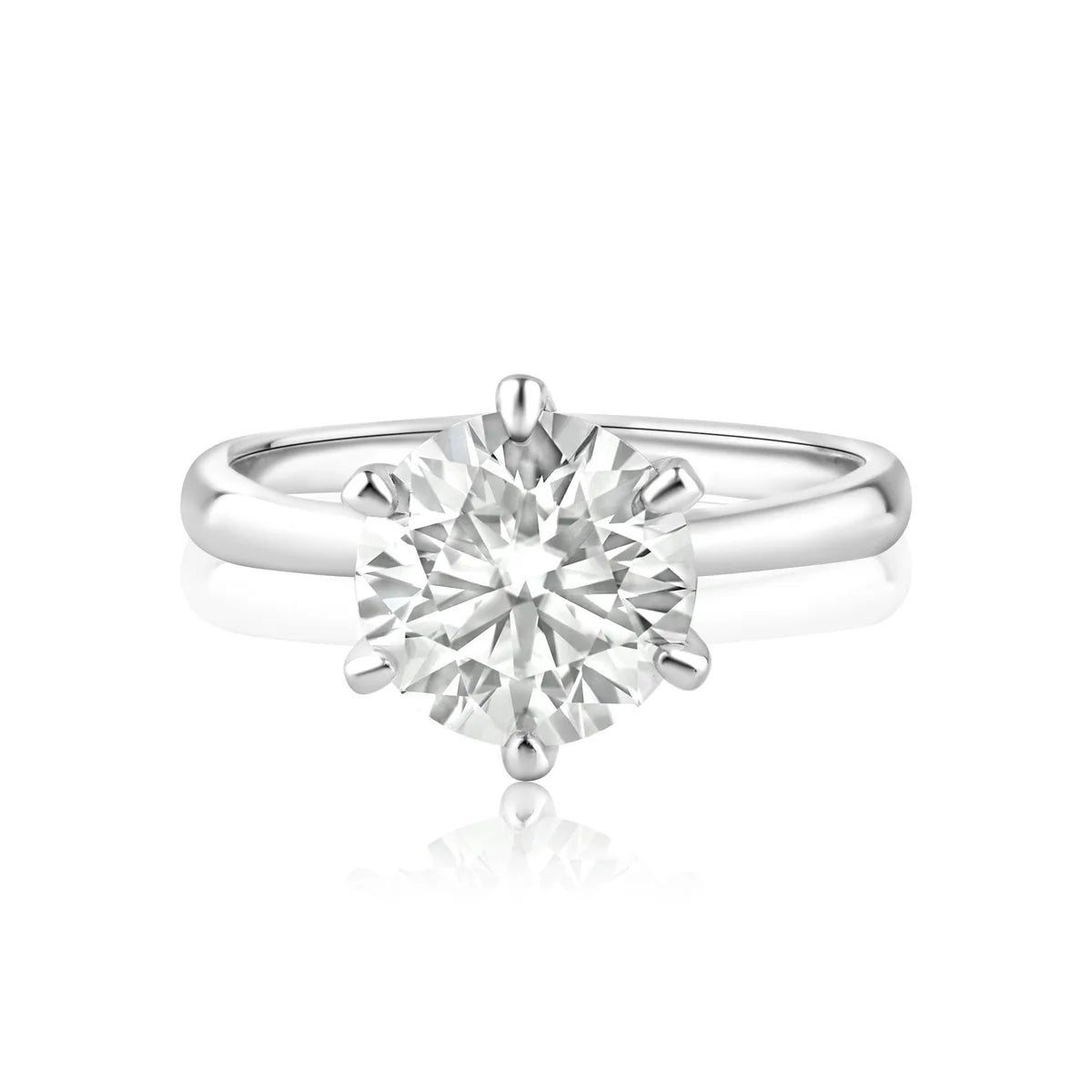 Sterling Silver Moissanite 3ct Ring