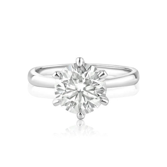 Sterling Silver Moissanite 3ct Ring