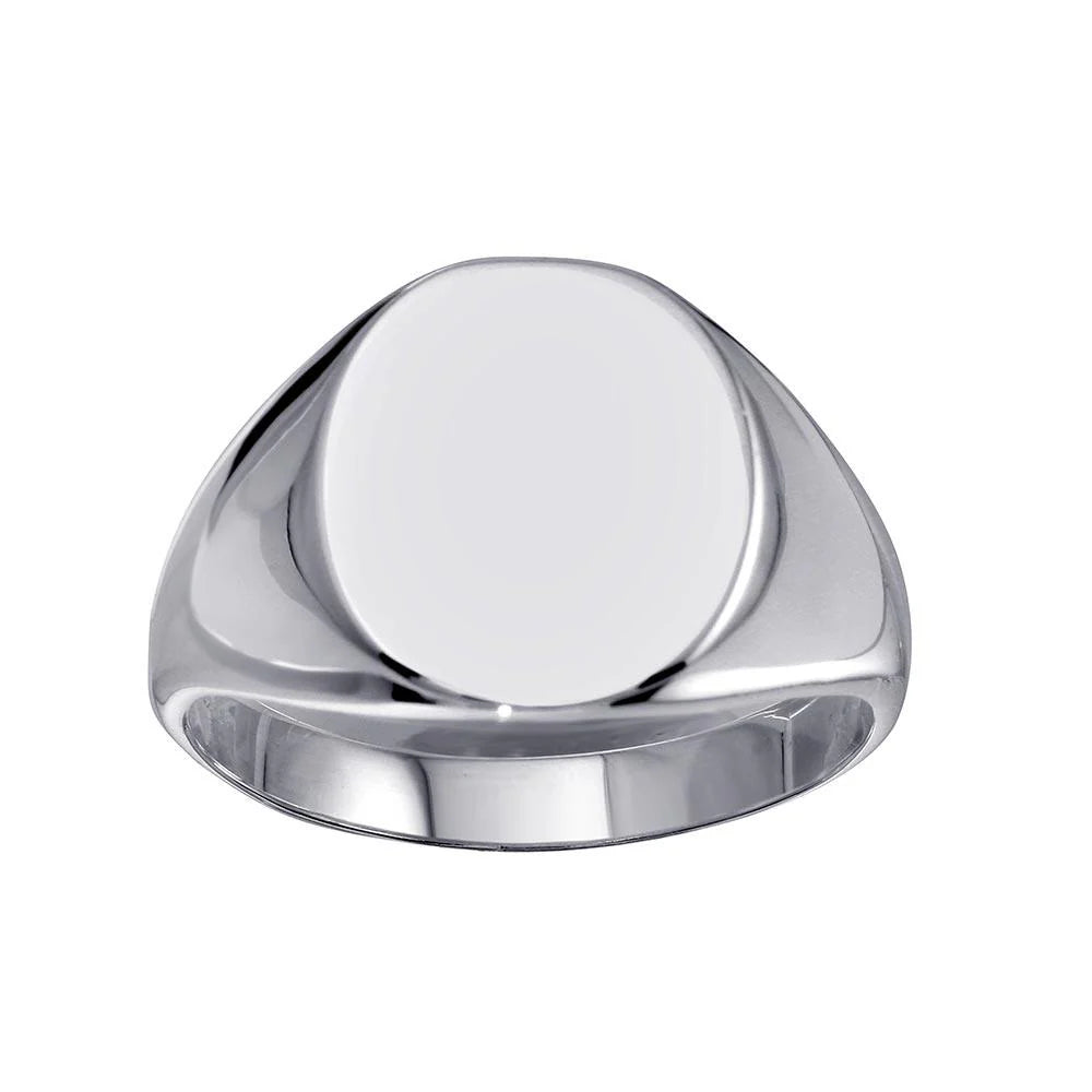 Sterling Silver Oval Signet Ring