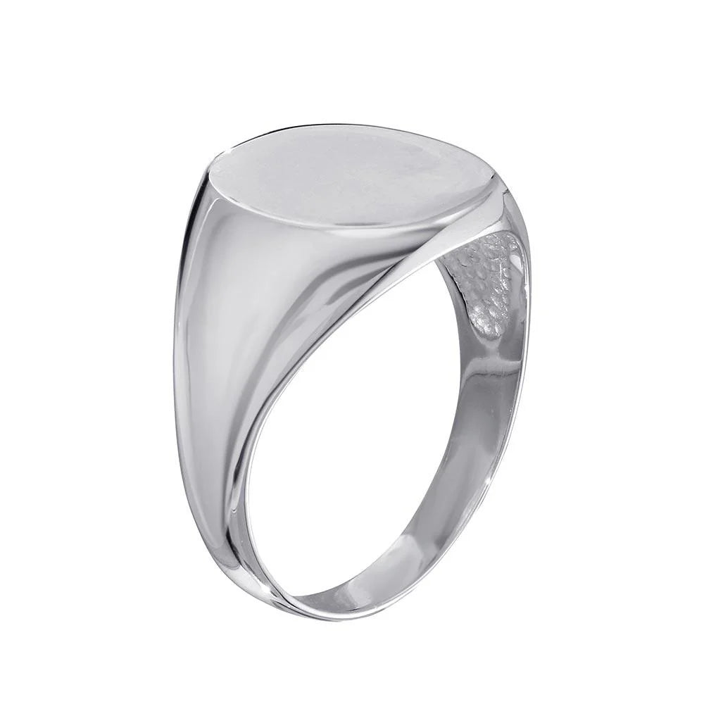 Sterling Silver Oval Signet Ring