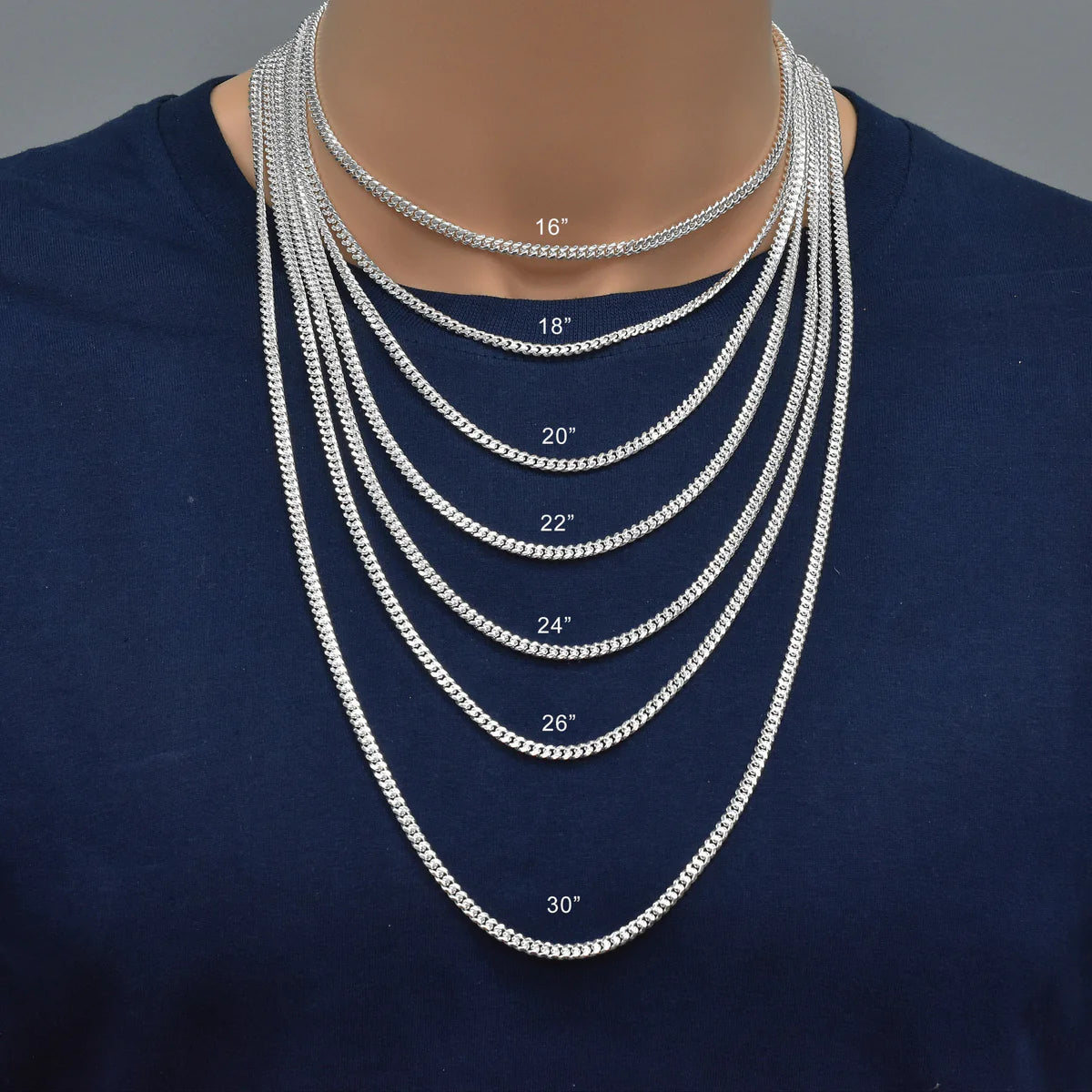 Sterling Silver 3.7mm Miami Cuban Link chain