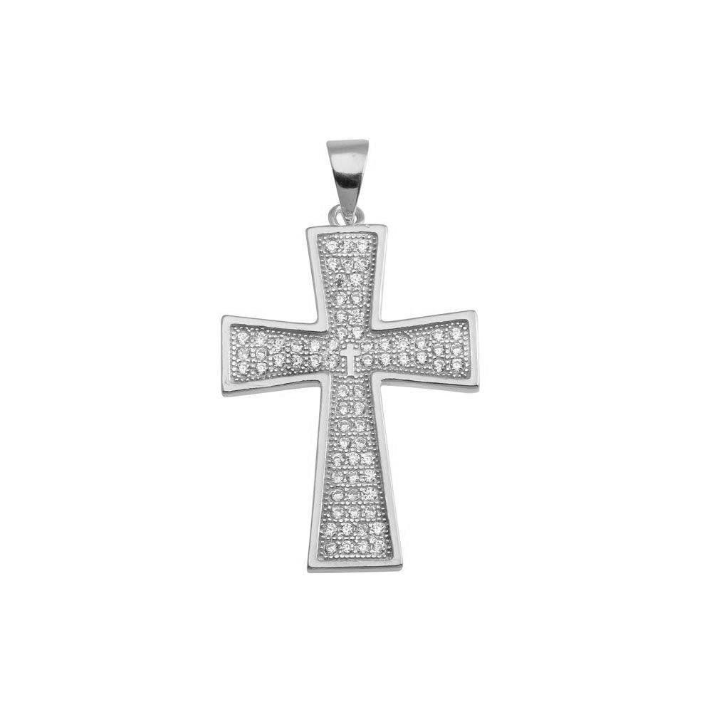 Sterling Silver Pave Cross