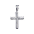Sterling Silver Pave Cross Pendant