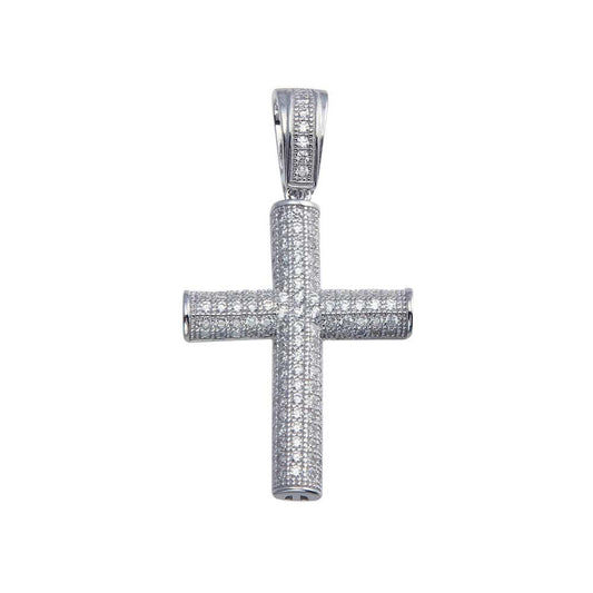 Sterling Silver Pave Cross Pendant