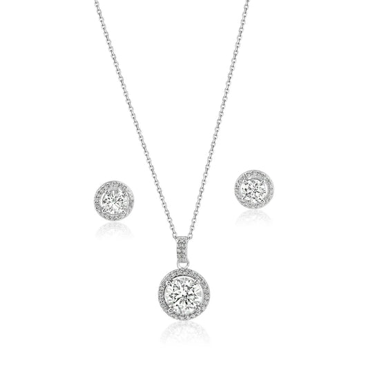 Sterling Silver Moissanite Matching Set