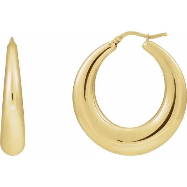 Hollow Teardrop Hoop Earrings