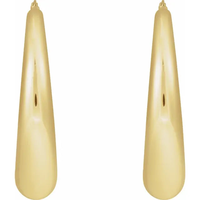 Hollow Teardrop Hoop Earrings