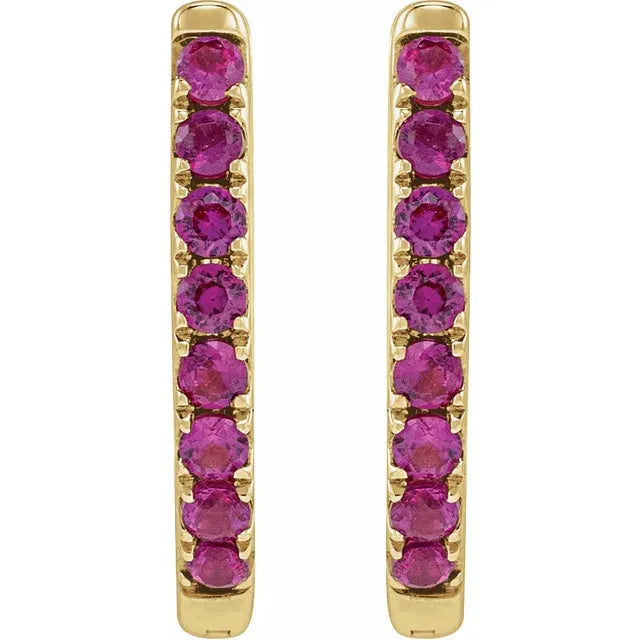 Colored Oval Huggie Earrings