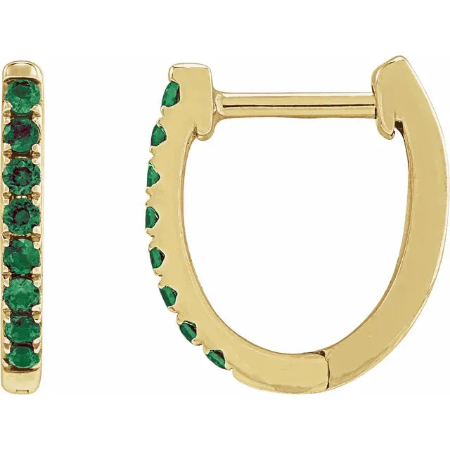Colored Oval Huggie Earrings