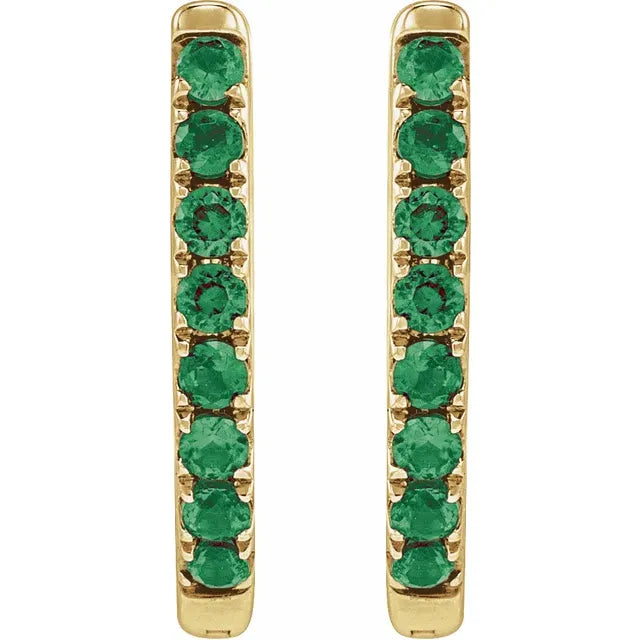 Colored Oval Huggie Earrings