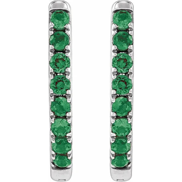 Colored Oval Huggie Earrings