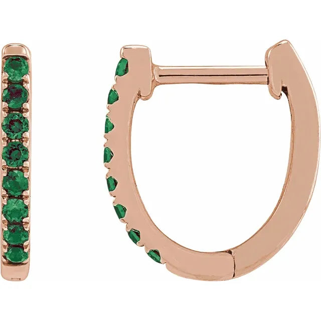 Colored Oval Huggie Earrings