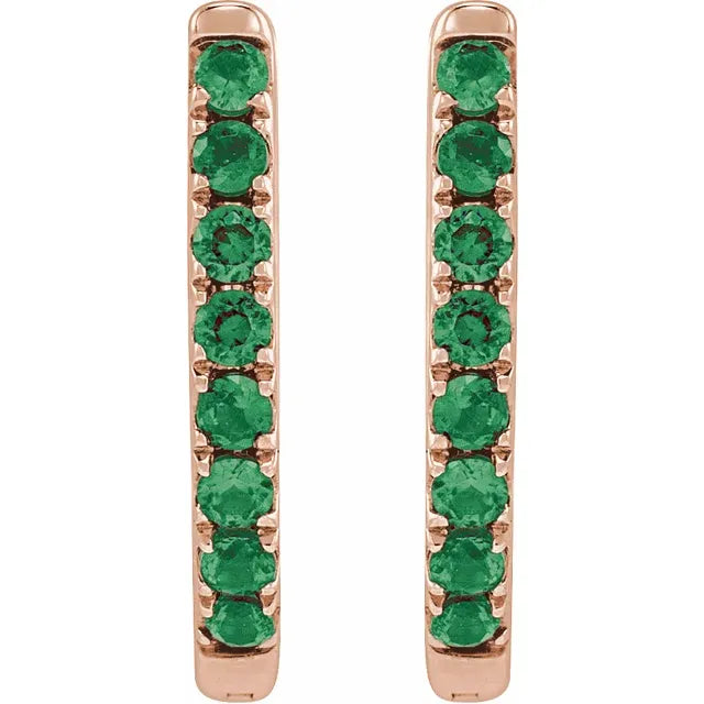 Colored Oval Huggie Earrings