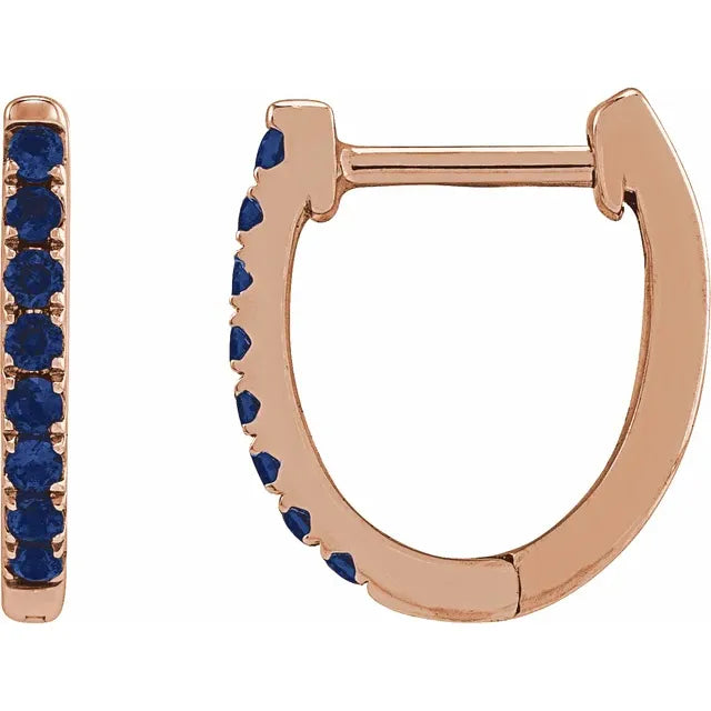 Colored Oval Huggie Earrings
