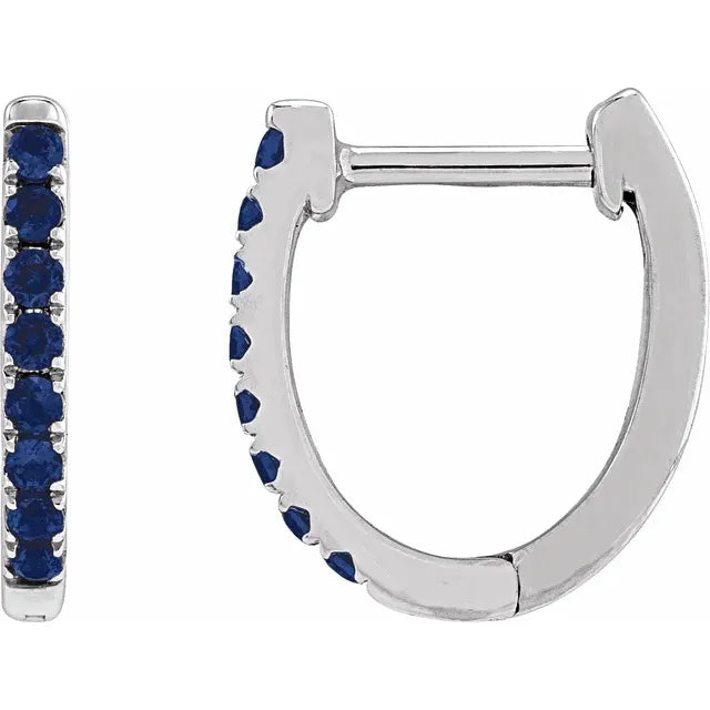 Colored Oval Huggie Earrings
