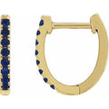 Colored Oval Huggie Earrings