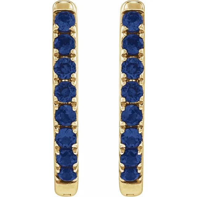 Colored Oval Huggie Earrings