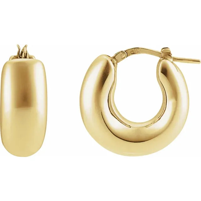 Chubby Hollow Hoop Earrings