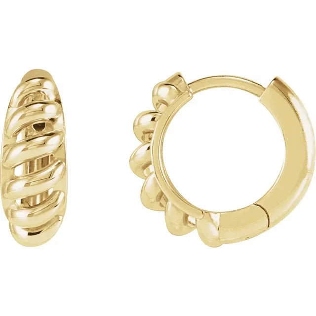 Rope Dome Hoops/Huggie Earrings