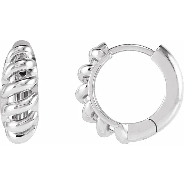 Rope Dome Hoops/Huggie Earrings