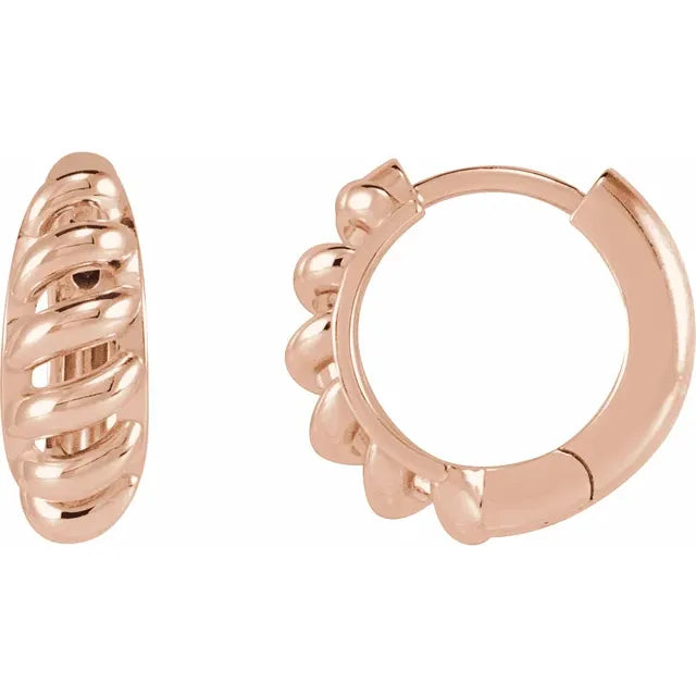 Rope Dome Hoops/Huggie Earrings